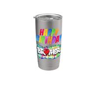 Oggi è il compleanno di mio fratello Bicchiere termico in acciaio inox doppia parete