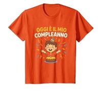 Oggi è Il Mio Compleanno Bambino Bimbo 3 4 5 6 7 Anni Maglietta, Bambini, Arancio, 6 Anni