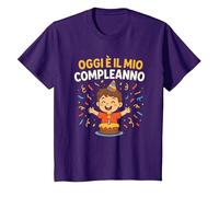 Oggi è Il Mio Compleanno Bambino Bimbo 3 4 5 6 7 Anni Maglietta, Bambini, Viola, 3 Anni