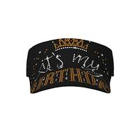 Oggi è Il Mio Compleanno Cappelli con Visiera Parasole Stampati per Donna Uomo Visiere a Tesa Larga Cappello da Spiaggia Estivo Pieghevole per Compleanno Ragazza