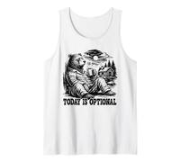 Oggi è Opzionale Bear Cozy Lazy Days Introversi Canotta