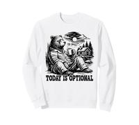 Oggi è Opzionale Bear Cozy Lazy Days Introversi Felpa