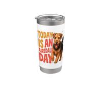 Oggi è un Airedale Day Carino Airedale Bicchiere termico in acciaio inox doppia parete