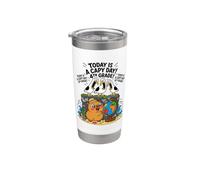 Oggi è un Capy Day Divertente Capybara Pun Gabbiano 4 ° Grado Bicchiere termico in acciaio inox doppia parete