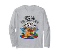 Oggi è Un Capy Day Divertente Capybara Pun Seagull Pre K Scuola Maglia a Manica
