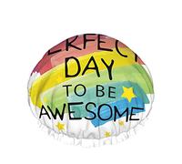 Oggi è un giorno perfetto per essere fantastico Cuffia da a, citazione ispiratrice arcobaleno divertente Cuffia da bagno impermeabile a doppio strato perfetta per tutte le lunghezze e gli spessori dei