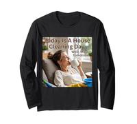 Oggi è Una Giornata di Pulizia della casa con Vibrazioni CoffeeDay Maglia a Manica