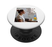 Oggi è una giornata di pulizia della casa con vibrazioni CoffeeDay PopSockets PopGrip Adesivo