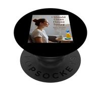 Oggi è una giornata di pulizia della casa con vibrazioni CoffeeDay PopSockets PopGrip Adesivo
