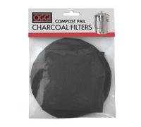 Oggi, filtri a carbone di ricambio per Compost Pails 7320, 5427, 5448 e 7700, set da 2 pezzi, Black, Confezione da 1