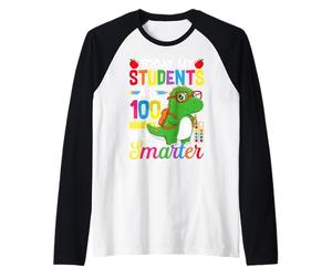 Oggi i Miei Studenti Sono 10 Giorni più Intelligenti Maglia con Maniche Raglan