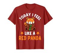 Oggi Mi Sento Come Un Panda Rosso Maglietta