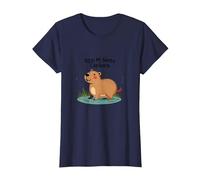 Oggi Mi Sento Come Una Capibara - Illustrazione di Animali Maglietta, Donna, Navy, M