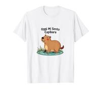 Oggi Mi Sento Come Una Capibara - Illustrazione di Animali Maglietta, Uomo, Bianco, M