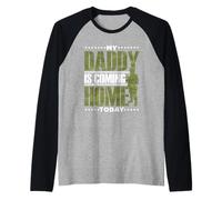 Oggi Mio Padre Torna A Casa Soldato Benvenuti A Casa Maglia con Maniche Raglan