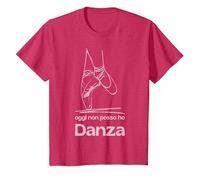 Oggi Non Posso Ho Danza Regali Ballerina Danza Classica Maglietta, Bambini, Rosso mélange, 4 Anni