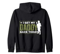 Oggi Riavrò Il Mio papà Militare Soldato Benvenuti A Casa Felpa con Cappuccio