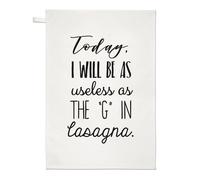 Oggi Sarò Inutile Come La G In Lasagne Asciugamano Da Cucina - Divertente