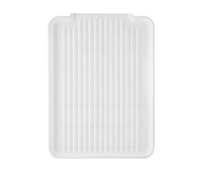 Oggi Scolapiatti e scolapiatti per cucina, ideale per scolapiatti rigido, vassoio scolapiatti, scolapiatti per bancone della cucina, 32,75 x 43,25 cm, bianco