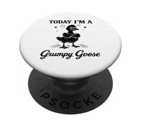 Oggi sono un brontolone oca divertente gioco di parole scherzo PopSockets PopGrip Adesivo