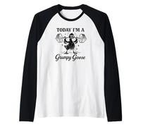 Oggi Sono un'oca Grumpy Goose Gym Pun Weightlifting Maglia con Maniche Raglan
