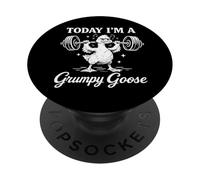 Oggi sono un'oca Grumpy Goose Gym Pun Weightlifting PopSockets PopGrip Adesivo