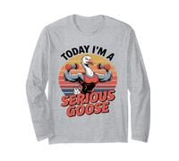 Oggi Sono un'oca seria - Funny Gym Goose Maglia a Manica
