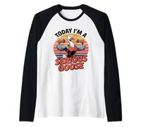 Oggi Sono un'oca seria - Funny Gym Goose Maglia con Maniche Raglan