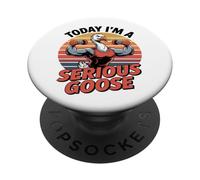 Oggi sono un'oca seria - Funny Gym Goose PopSockets PopGrip Adesivo