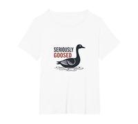 Oggi Sono un'oca seria - Umorismo seriamente D'Oca Maglietta, Donna Plus-Size, Bianco, 1X