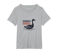 Oggi Sono un'oca seria - Umorismo seriamente D'Oca Maglietta, Donna Plus-Size, Grigio Melange, 5X