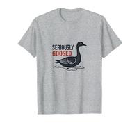 Oggi Sono un'oca seria - Umorismo seriamente D'Oca Maglietta, Uomo, Grigio Melange, 5XL