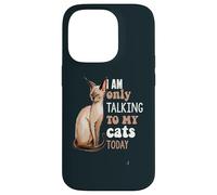 Oggi sto parlando solo con i miei gatti Donskoy Amante dei gatti Custodia per iPhone 14 Pro