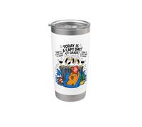 Oggi Un Capy Day Divertente Capybara Pun Gabbiano Scuola di prima elementare Bicchiere termico in acciaio inox doppia parete
