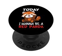 Oggi voglio essere un panda rosso PopSockets PopGrip Adesivo