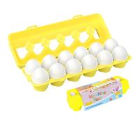 Oggs coordinate 12 pezzi/set di giocattoli per uova educativi per le uova di Pasqua per le abilità di riconoscimento del colore e della forma del bambino per il bambino di età 1-3egg giocattoli abbin