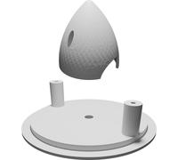 Ogiva 45mm per Aereo RC Modello Cono Elica Foro 3mm Stampato 3D Parte