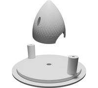Ogiva 45mm per Aereo RC Modello Cono Elica Foro 3mm Stampato 3D Parte