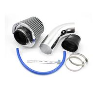 OGJFD aspirazione dell'Aria Kit Aspirazione Universale Turbo Cold con Filtro da 76 Mm Auto Tubo in Gomma Auto Tubo di Aspirazione Compressore Ad Induzione Potenza Prese d'Aria(Argento)