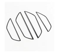 OGJFD Car Interior Adesivi Decorativi per Cornici Altoparlanti Audio per Portiere Auto per Q3 2019-2022 Strisce Decorative Interni in Acciaio Inossidabile Modanatura Interni(Nero)