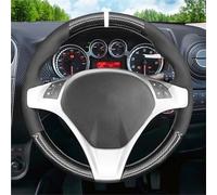 OGJFD Copri Volante per Alfa per Romeo per Giulietta 2010-2014 per Mito 2008-2015 Coprivolante Auto in Pelle Scamosciata Antiscivolo Cucito A Mano Coprivolante in Pelle(Style 1)