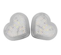 OGJFD Indicatori di direzione 2 Pezzi Di Indicatori Di Direzione Laterali Forma Cuore Rosso 12 V Luce LED Accessoria Auto Furgoni Camion Rimorchi Indicatori Direzione(BIANCO)