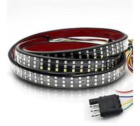 OGJFD Indicatori di direzione Barra Luminosa Strisce LED 12V Tre File 5 Funzioni Con Luce Retromarcia Freno Indicatore Direzione Per Jeep Pick-up SUV Camion Portellone Posteriore Indicatori Direzione