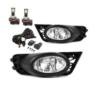 OGJFD Lampada Guida Automatica Coppia Di Fendinebbia Da 12 V Per Civic Sedan 2009-2011, Griglia Paraurti Anteriore Sinistra E Destra, Fendinebbia H11 55 W Con Cablaggio.(White-With Bulbs)