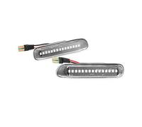 OGJFD Led Indicatori Laterali Luci 2x Per E46 3er Limo Coupe Cabriolet Compatto Che Scorre Segnale Di Girata Luce Dinamica Indicatore Laterale Luce 12v Lato Ripetitore Lampada(BIANCO)