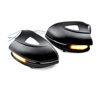 OGJFD Led Indicatori Laterali Luci Indicatore Dinamico Specchio Laterale Lampeggiante Per Per Golf MK6 GTI 6 R Linea VI R20 Per Touran Luce Segnale Girata A Con Fondo Borsette(With holes)