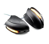 OGJFD Led Indicatori Laterali Luci Indicatore Dinamico Specchio Laterale Lampeggiante Per Per Golf MK6 GTI 6 R Linea VI R20 Per Touran Luce Segnale Girata A Con Fondo Borsette(No holes)
