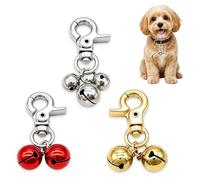 OGLYMRA 3 Pezzi Campanelli per Cani e Gatti - Oro, Argento e Rosso, Extra Rumorosi per Collare, Localizzatore Sonoro per Animali Domestici, Ciondoli Portafortuna, Aiuta a Localizzare il Pet