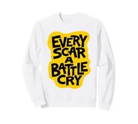 Ogni Cicatrice Un grido di Battaglia Giallo Streetwear Art Felpa