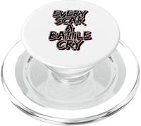 Ogni cicatrice un grido di battaglia rosso grunge estetica PopSockets PopGrip per MagSafe